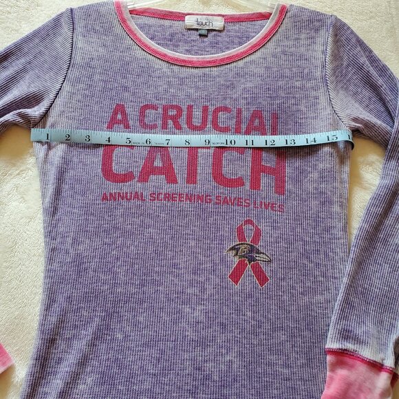 Touch by Alyssa Milano Baltimore Ravens Long Sleeve T Size Small Crucial Catch - Picture 9 of 12